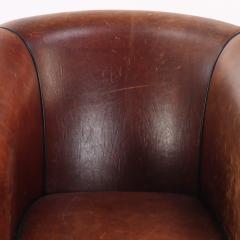 A Dutch Leather Club Chair C 1950  - 4385268