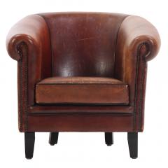 A Dutch Leather Club Chair C 1950  - 4385332
