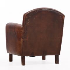 A Dutch Leather Club Chair C 1950  - 4385269