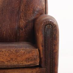 A Dutch Leather Club Chair C 1950  - 4385273