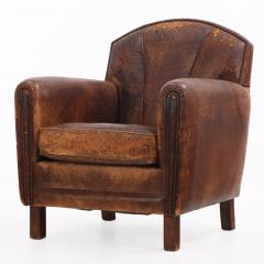 A Dutch Leather Club Chair C 1950  - 4385336