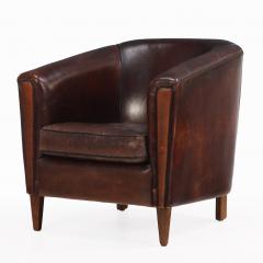 A Dutch Leather Club Chair C 1960  - 4385253