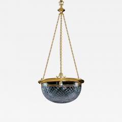 A EDWARDIAN GILT GLASS BOWL LIGHT - 4583605
