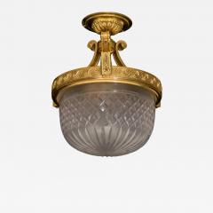 A EDWARDIAN ORMOLU MOUNTED CEILING LIGHT - 4456760