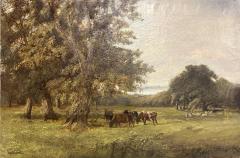 A EVERARD READ ANTIQUE ENGLISH BEAULIEUS OAK PAINTING BY A EVERARD READ - 4288167