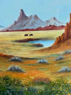 A Edmiston Southwestern Landscape Acrylic on Canvas 36 x 24  - 4359983