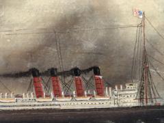 A F Gie se Lusitania Cunard liner Nautical Ship painting 1907 - 1402509