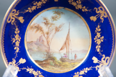 A FINE 19TH CENTURY HAND PAINTED SEVRES PORCELAIN CABINET PLATE SAUCER - 3566754