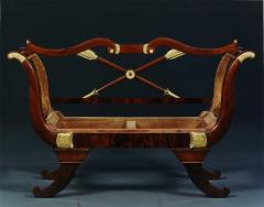 A FINE AND UNUSUAL SET OF FOUR MAHOGANY AND GILTWOOD BENCHES - 3837972