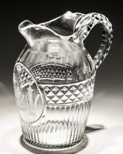 A FINE DIAMOND FLUTE CUT GEORGIAN MASONIC JUG - 3793760