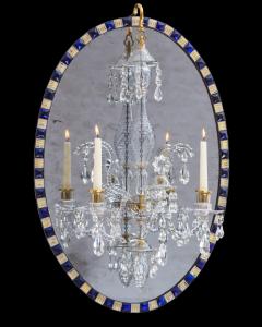 A FINE GEORGE III OVAL MIRROR CHANDELIER - 4742642