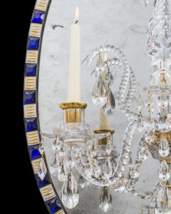 A FINE GEORGE III OVAL MIRROR CHANDELIER - 4742674