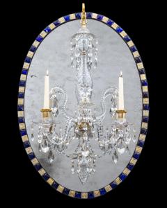 A FINE GEORGE III OVAL MIRROR CHANDELIER - 4742679
