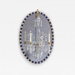 A FINE GEORGE III OVAL MIRROR CHANDELIER - 4745329
