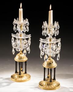 A FINE PAIR OF ORMOLU BRONZE GEORGE III TEMPLE CANDLESTICKS - 3792943