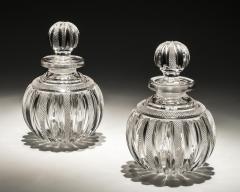 A FINE PAIR OF REGENCY PILLAR FILE CUT SCENT BOTTLES - 3792914