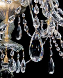 A FINE PAIR OF SIX LIGHT ORMOLU MOUNTED CUT GLASS ANTIQUE CHANDELIERS - 3793880