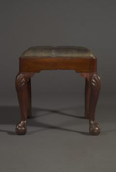 A FINE QUALITY PAIR OF EARLY GEORGIAN BALL AND CLAW HONDURAS MAHOGANY STOOLS - 3702659