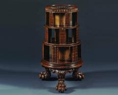 A FINE REGENCY ROSEWOOD WEDDING CAKE REVOLVING CIRCULAR BOOKCASE - 3632169