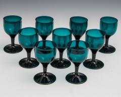 A FINE SET OF NINE REGENCY GREEN GLASSES - 3795416