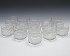 A FINE SET OF SIXTEEN DIAMOND CUT GLASS REGENCY FINGER BOWLS - 3960373