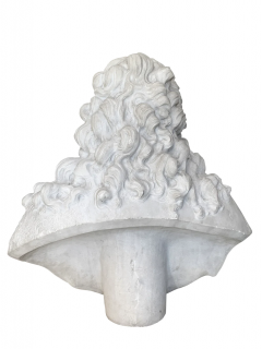 A FRENCH ANTIQUE CARVED WHITE MARBLE BUST OF LOUIS XIV THE SUN KING CIRCA 1890 - 3565046