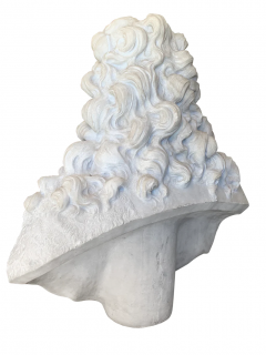 A FRENCH ANTIQUE CARVED WHITE MARBLE BUST OF LOUIS XIV THE SUN KING CIRCA 1890 - 3565055