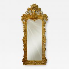 A FULL LENGTH NAPOLEON III STYLE GILT SILVERED FLOOR MIRROR - 3560151