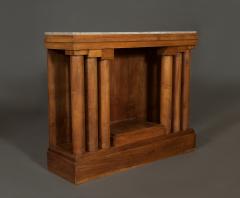 A Faded Walnut Side Table Combining A Display Plinth Upstand - 560548