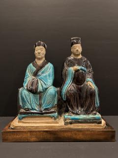 A Fahua glazed official group Ming Dynasty - 4087007