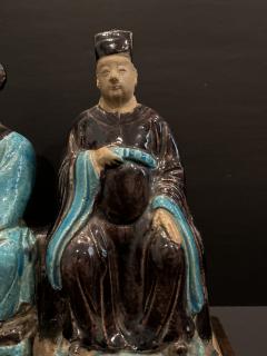 A Fahua glazed official group Ming Dynasty - 4087008