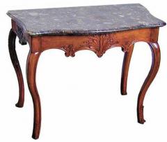 A Fine 18th Century French R gence Walnut and Marble Console - 3275362