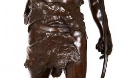 A Fine 36 H French Antique Bronze Sculpture Victory by Eugene Marioton - 4733010