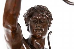 A Fine 36 H French Antique Bronze Sculpture Victory by Eugene Marioton - 4733012