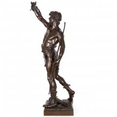 A Fine 36 H French Antique Bronze Sculpture Victory by Eugene Marioton - 4733016
