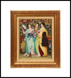 A Fine French Japonisme Oil on Canvas Painting of Three Geishas C 1900 - 3880412
