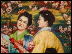 A Fine French Japonisme Oil on Canvas Painting of Three Geishas C 1900 - 3880468
