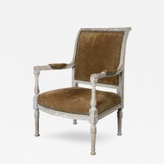 A Fine French Late Directoire Miniature Fauteuil with Leather Upholstery - 273187