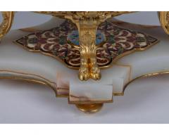 A Fine French Ormolu Champleve Enamel and Onyx Figural Centerpiece Jardiniere - 3211081