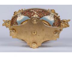 A Fine French Ormolu Champleve Enamel and Onyx Figural Centerpiece Jardiniere - 3211084