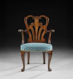 A Fine George II Carved Mahogany Armchair - 4409647
