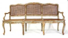 A Fine Italian 18th C Parcel Gilt and Painted Canape - 736633