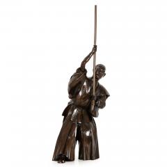 A Fine Japanese Meiji Period Antique Bronze Sculpture of a Samurai Warrior - 4517922