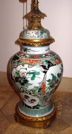 A Fine Large Famille Vert Jar with Crisply Cast Gilt Bronze Mounts - 304101