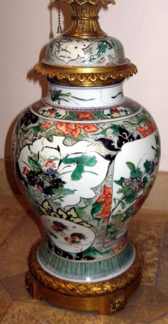 A Fine Large Famille Vert Jar with Crisply Cast Gilt Bronze Mounts - 304112