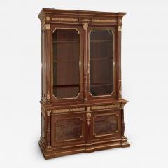 A Fine Louis XVI Style Gilt Bronze Mounted Mahogany Bookcase Bibliotheque - 2605337