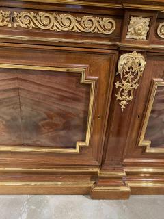 A Fine Louis XVI Style Gilt Bronze Mounted Mahogany Bookcase Bibliotheque - 4202505