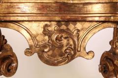 A Fine North Italian 18th Century Giltwood Console Table - 634399