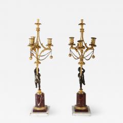 A Fine Pair Of 18century Bronze And Gilt Bronze Candelabra - 1476863