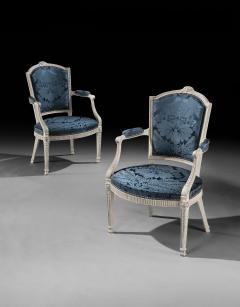 A Fine Pair Of George III Painted Armchairs - 4548907